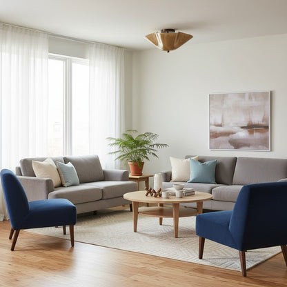 Bellina Warm Glow Sculptural Ceiling Light for Low Ceiling Areas