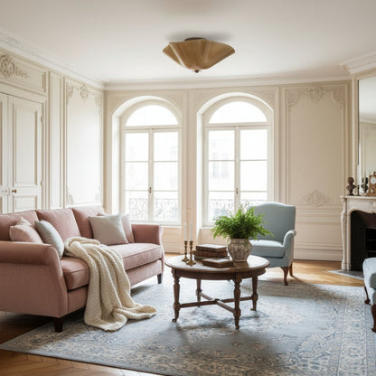 Bellina Warm Glow Sculptural Ceiling Light for Low Ceiling Areas