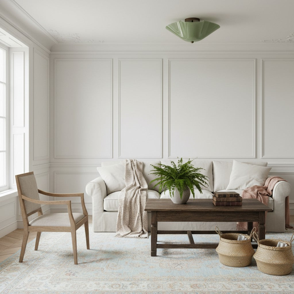 Bellina Warm Glow Sculptural Ceiling Light for Low Ceiling Areas