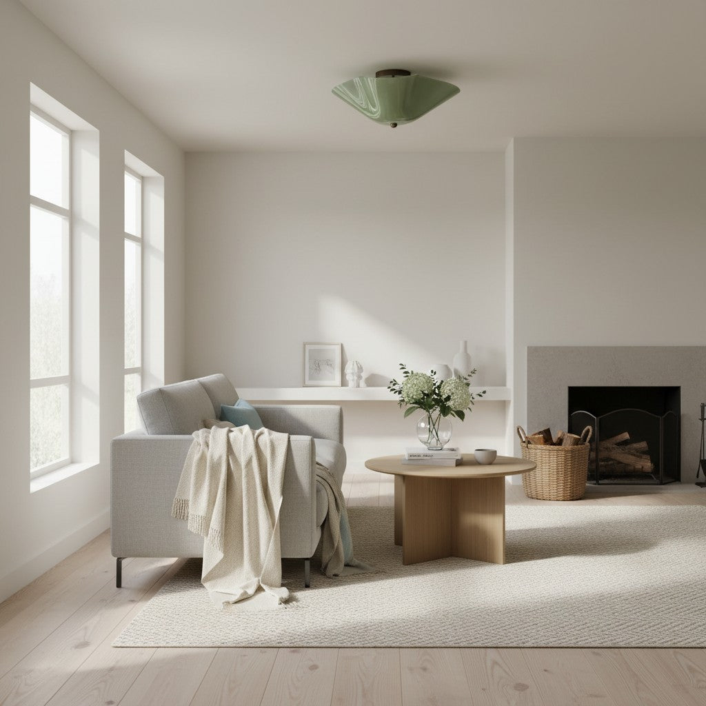 Bellina Warm Glow Sculptural Ceiling Light for Low Ceiling Areas