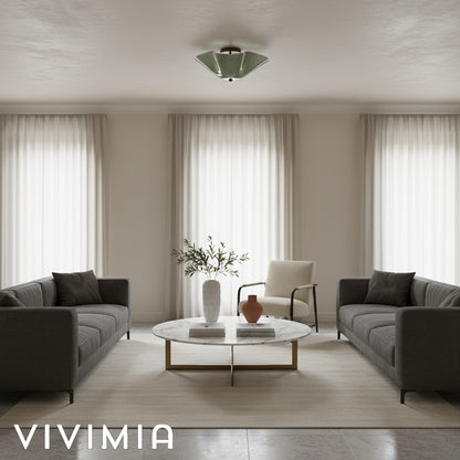 Bellina Warm Glow Sculptural Ceiling Light for Low Ceiling Areas