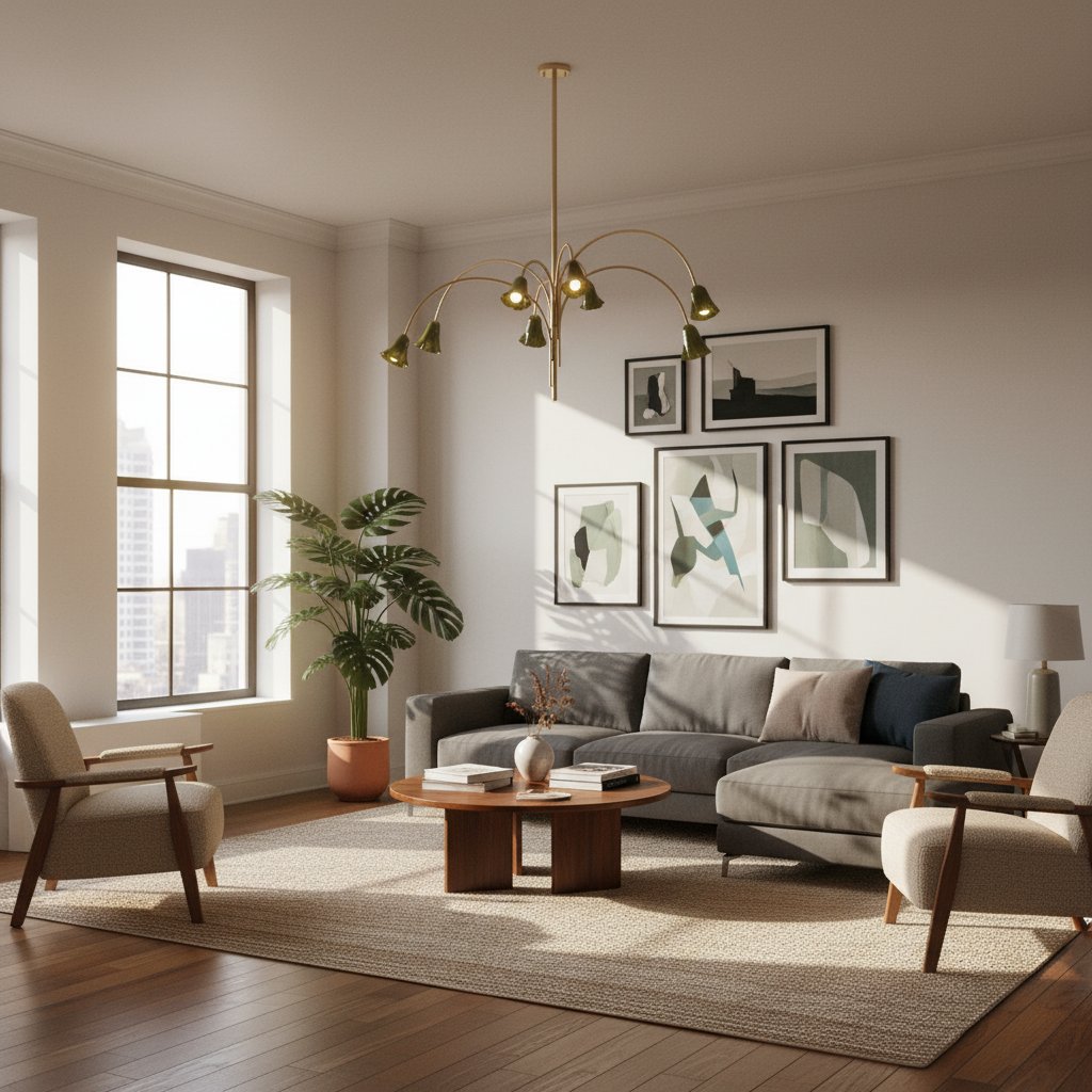 Bellina Sculptural Glass Lily Chandelier – Modern Romantic Pendant Light for High Ceilings