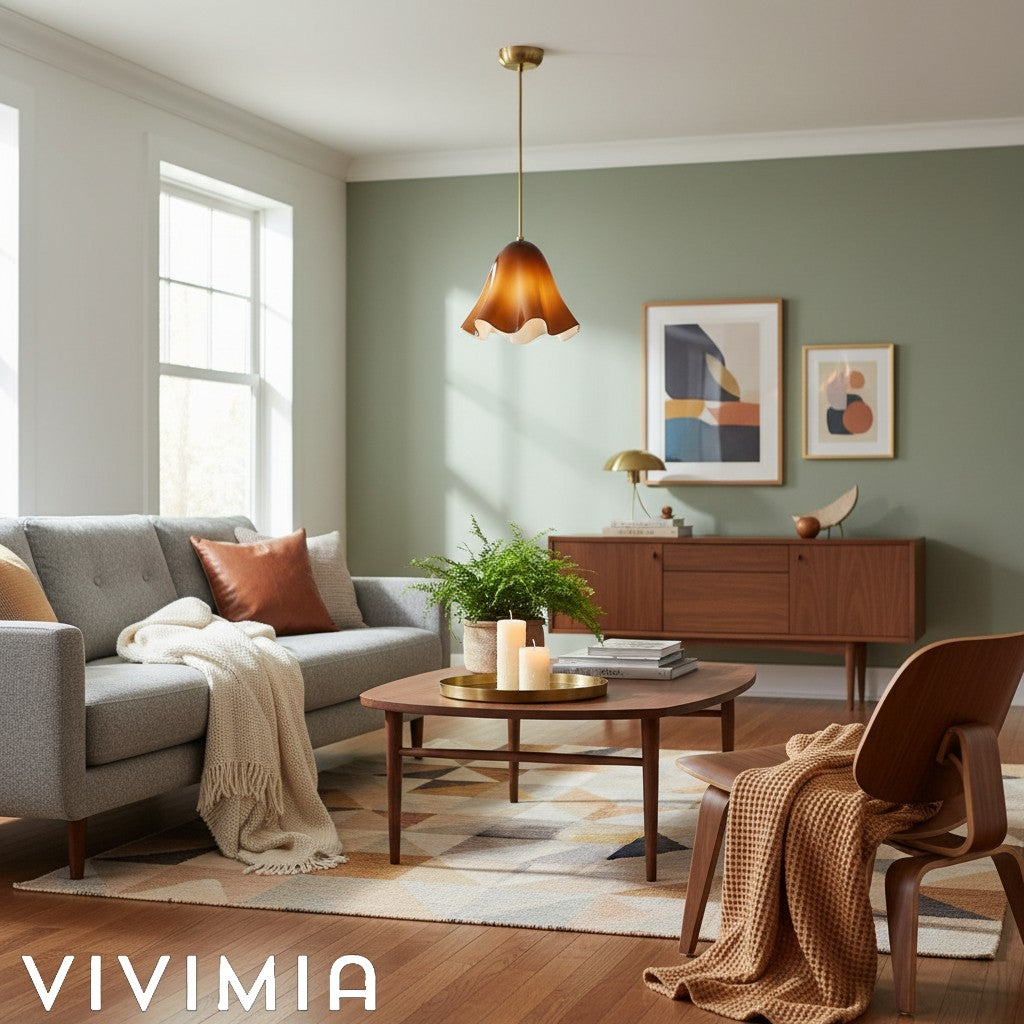 Bellina Sculptural Floral Pendant Light Contemporary Ceiling Fixture for Living Room