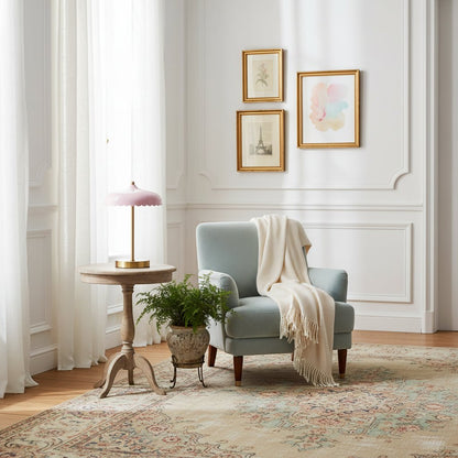 Rayla Vintage Modern Scallop Ceiling Light – Ambient Glow – Living Room & Bedroom