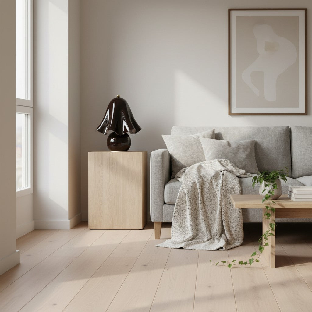 Bellina Elegant Glass Table Lamp – Sleek Design for Bedside or Desk