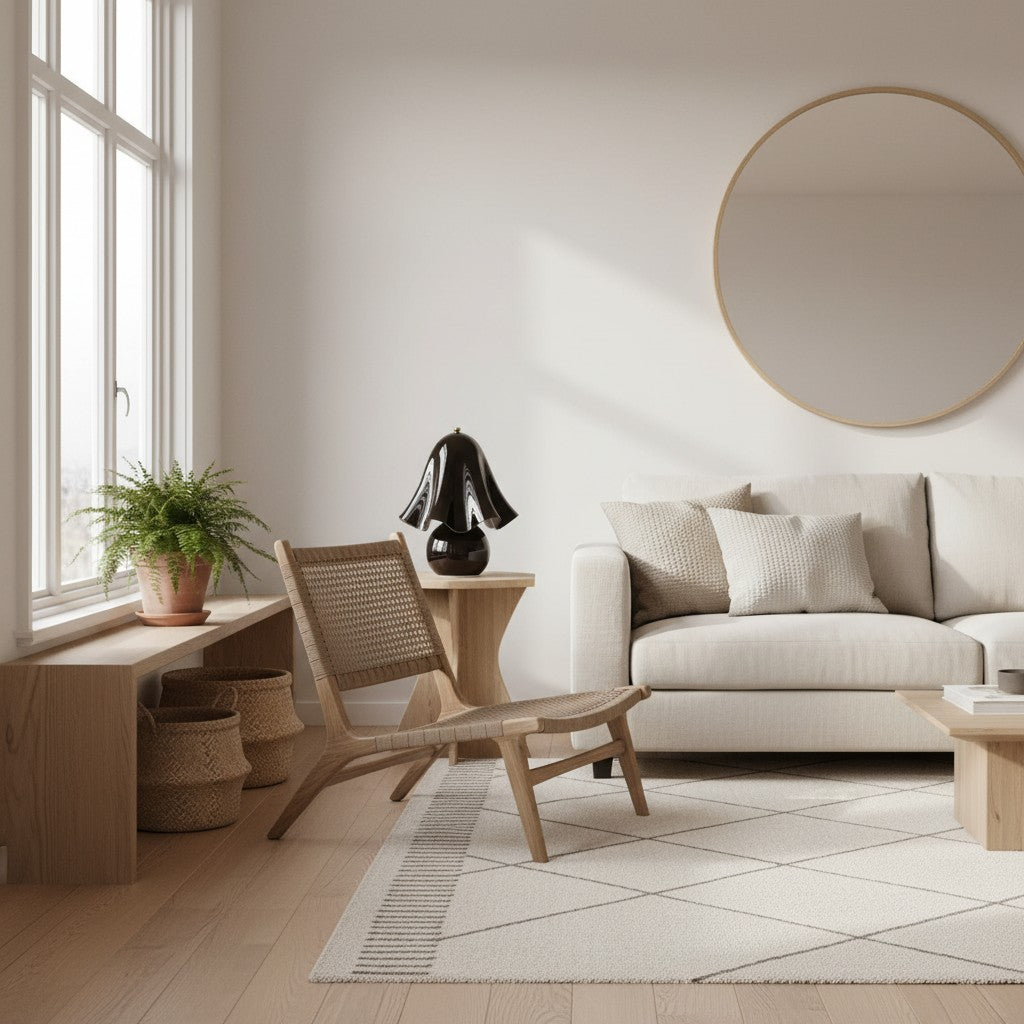 Bellina Elegant Glass Table Lamp – Sleek Design for Bedside or Desk