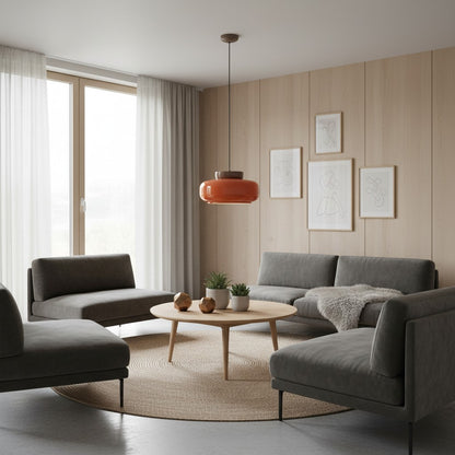 Fiesta Sculptural Bowl Pendant Lamp Nordic Style for Dining Table