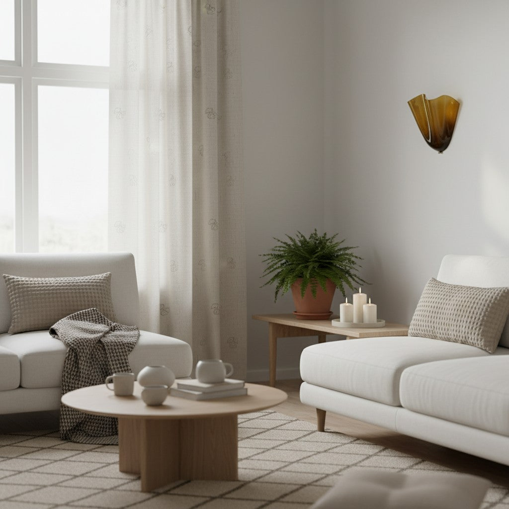 Bellina Handcrafted Glass Floral Wall Lamp – Modern Accent for Bedroom