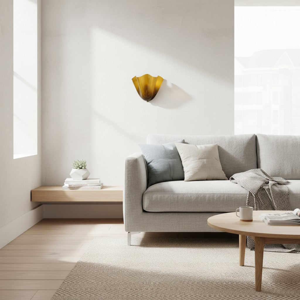 Bellina Handcrafted Glass Floral Wall Lamp – Modern Accent for Bedroom