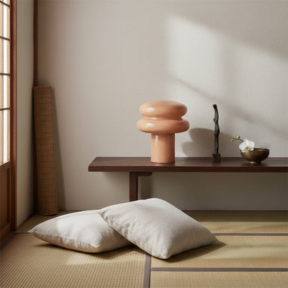 Soft Glow Opal Glass Table Lamp – Contemporary Mushroom Design for Cozy Spaces