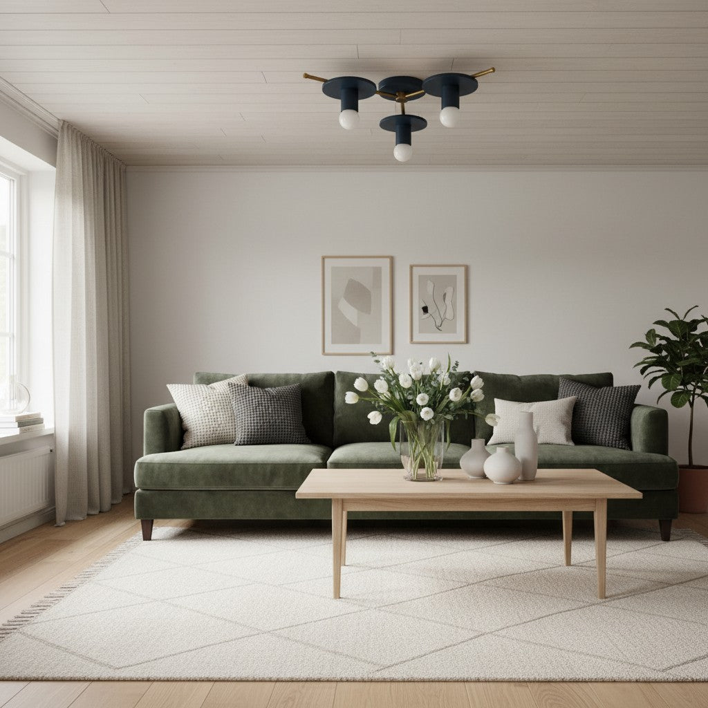 Radiro Colorful Geometric Globe Ceiling Light – Modern Minimalist Fixture for Living Rooms