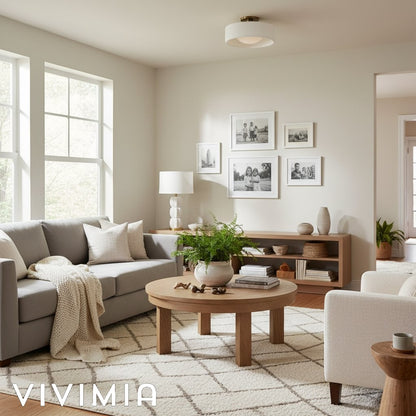 Cerova Porcelain Flushmount – Modern Minimalist Design – Perfect for Living & Dining Areas