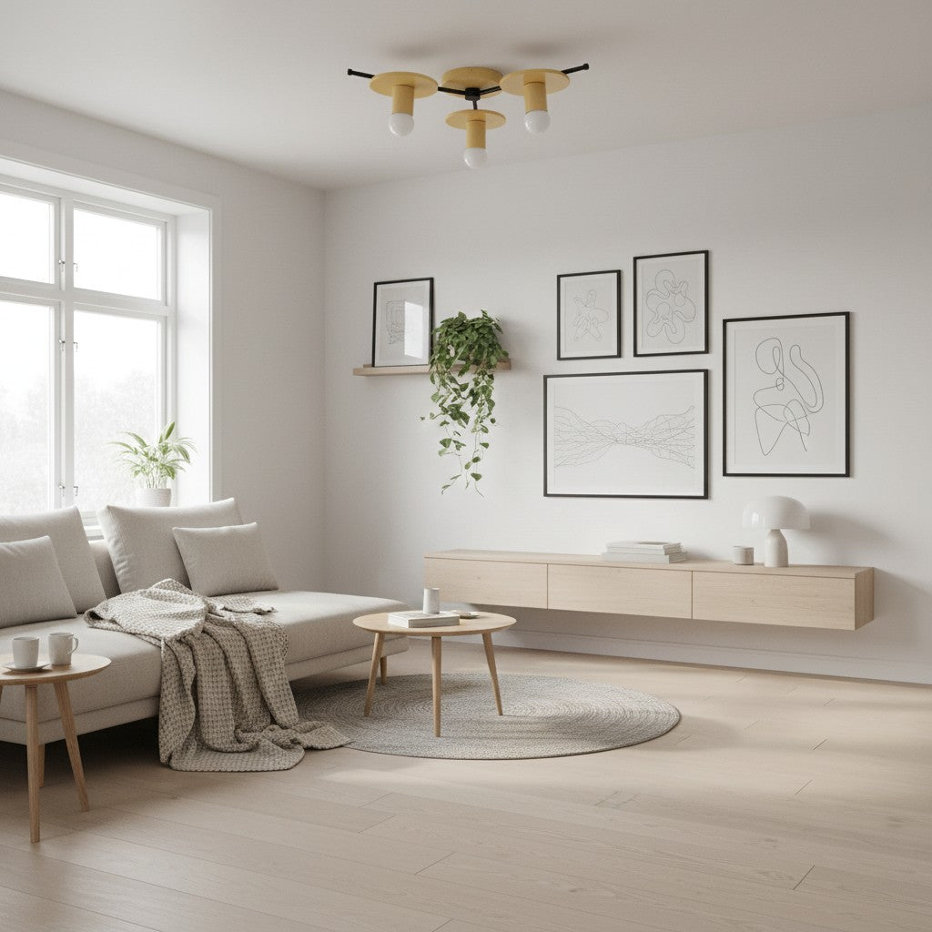 Radiro Colorful Geometric Globe Ceiling Light – Modern Minimalist Fixture for Living Rooms