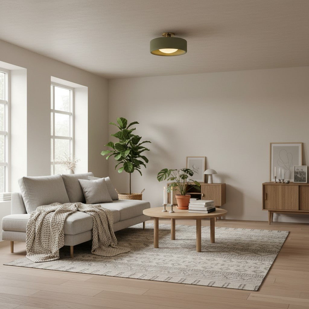 Cerova Porcelain Flushmount – Modern Minimalist Design – Perfect for Living & Dining Areas