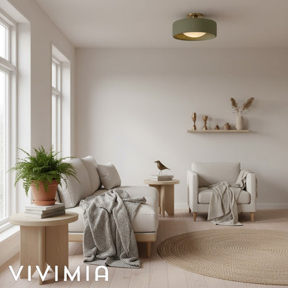 Cerova Porcelain Flushmount – Modern Minimalist Design – Perfect for Living & Dining Areas