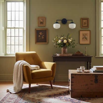 Opalume Glass Vanity Light – Vintage-Inspired Design – Perfect for Bathroom & Powder Room