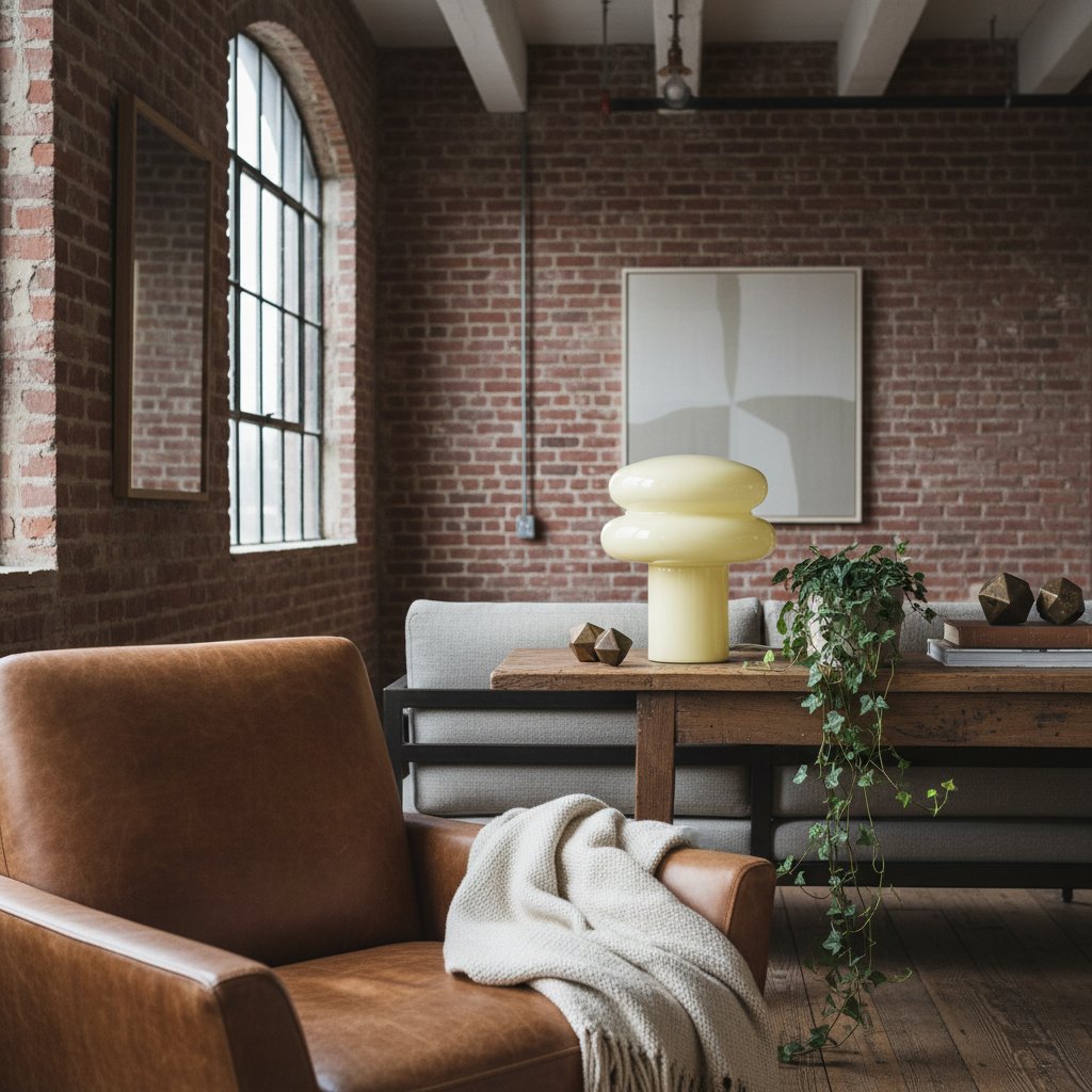 Soft Glow Opal Glass Table Lamp – Contemporary Mushroom Design for Cozy Spaces