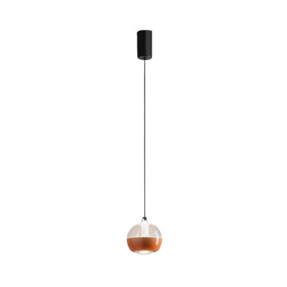 Modern Liftable Mini Csystal Globe Pendant Light Over Nightstand
