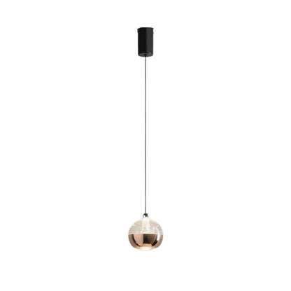 Modern Liftable Mini Csystal Globe Pendant Light Over Nightstand