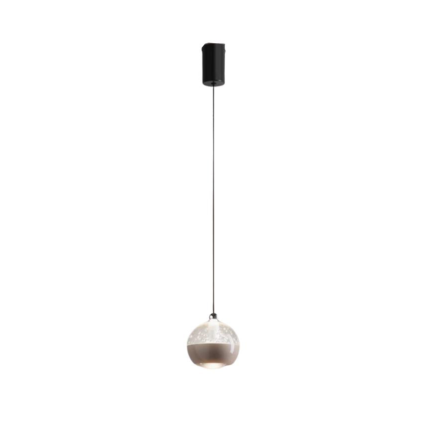 Modern Liftable Mini Csystal Globe Pendant Light Over Nightstand