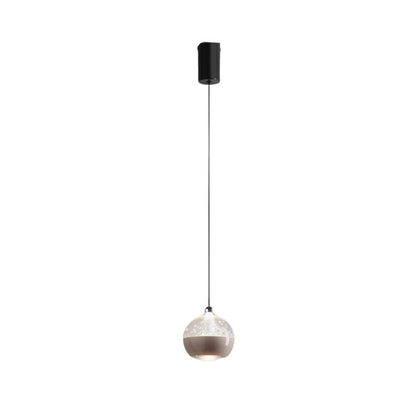 Modern Liftable Mini Csystal Globe Pendant Light Over Nightstand