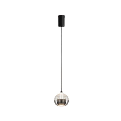 Modern Liftable Mini Csystal Globe Pendant Light Over Nightstand