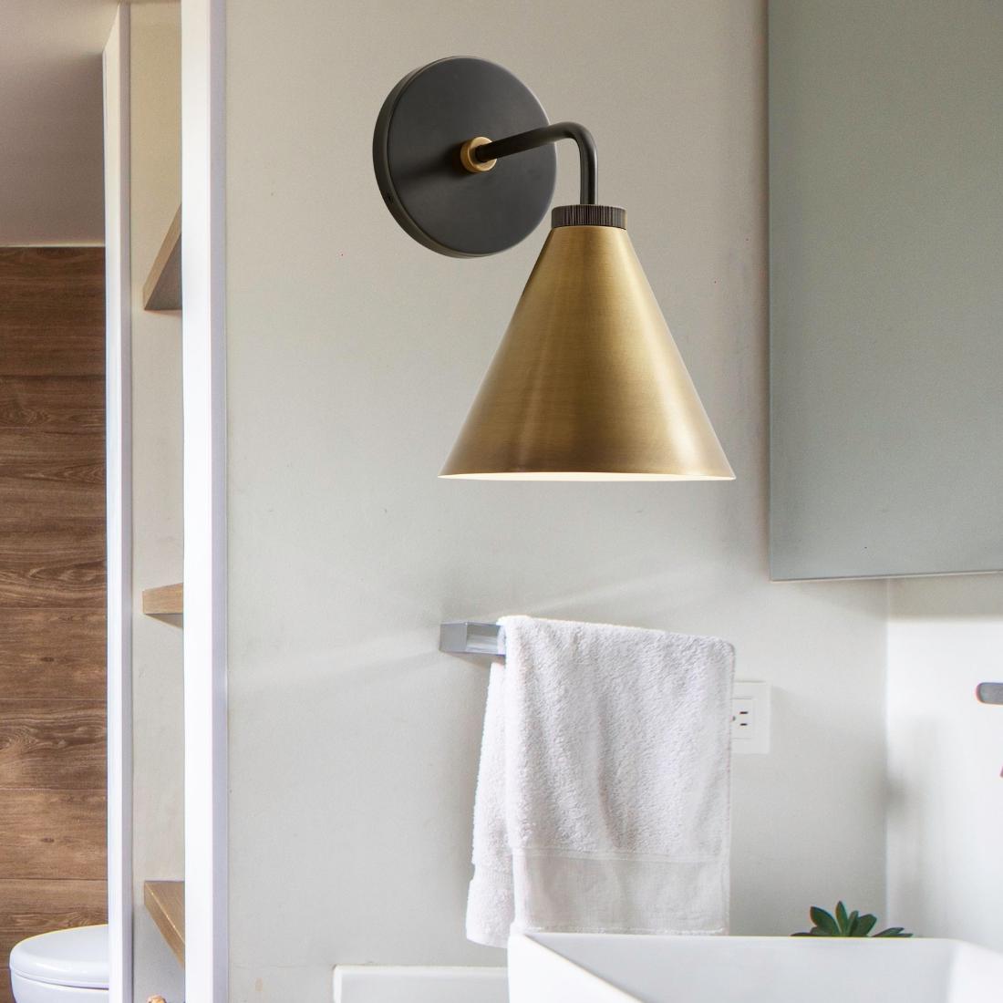 Retro-Wandleuchte aus Metall im Kegeldesign mit klassischem Design