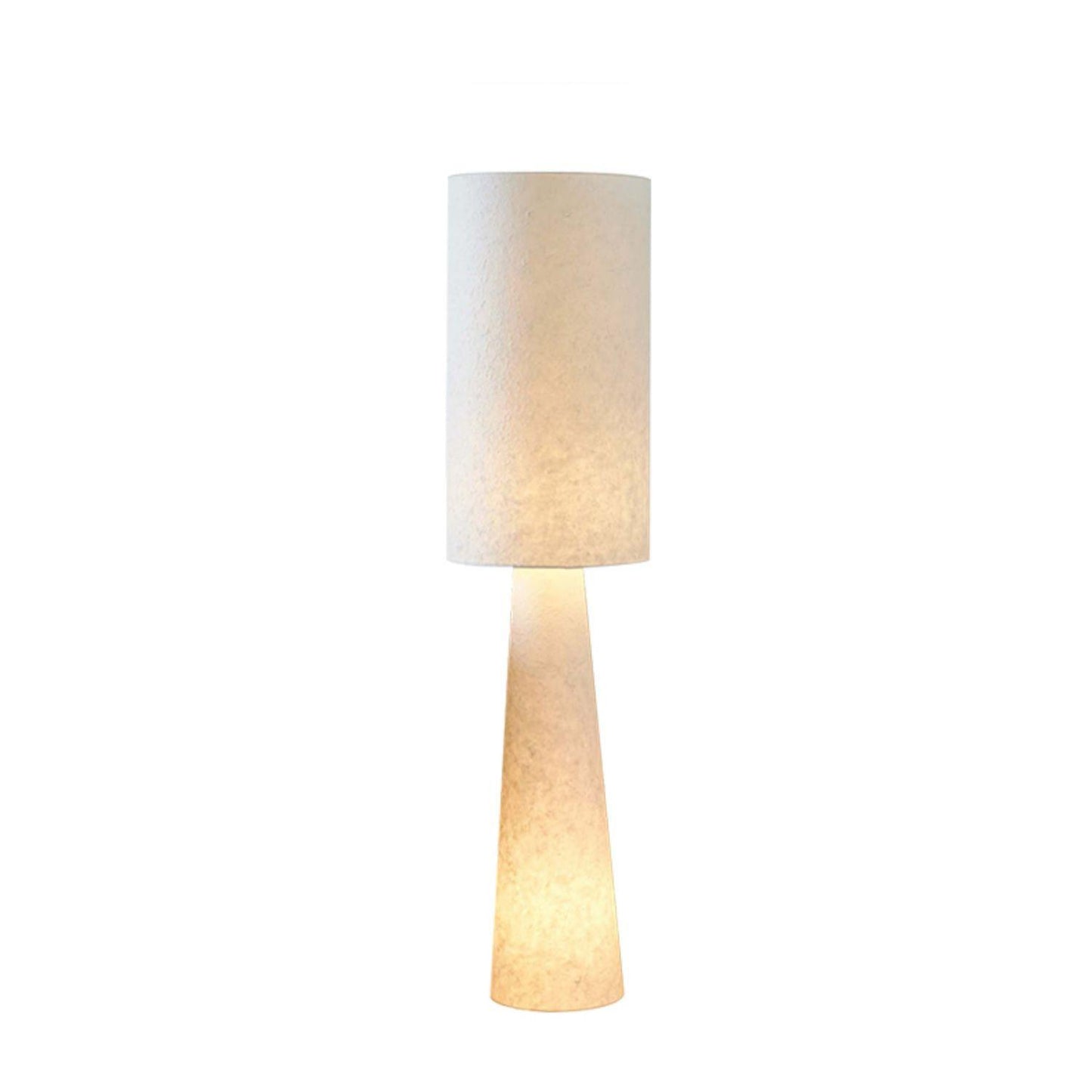 Rustikale zylindrische Leinen Stehlampe für Wohnzimmer