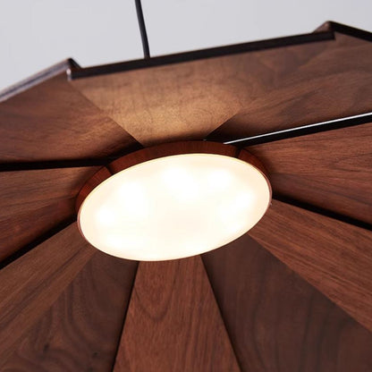 Wabi Sabi Rustikaler Schirm Holz Pendelleuchte