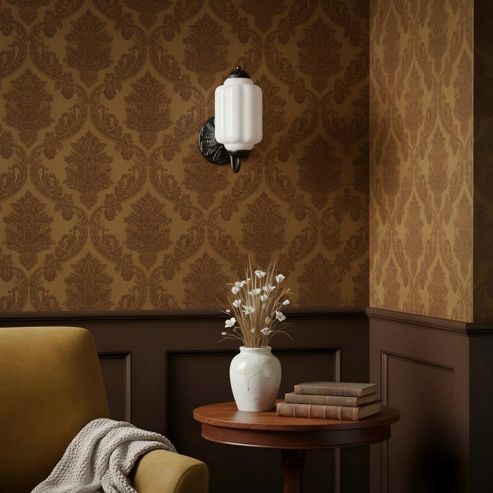 Eloise Glass Sconce - Vintage Milk Glass Wall Lamp
