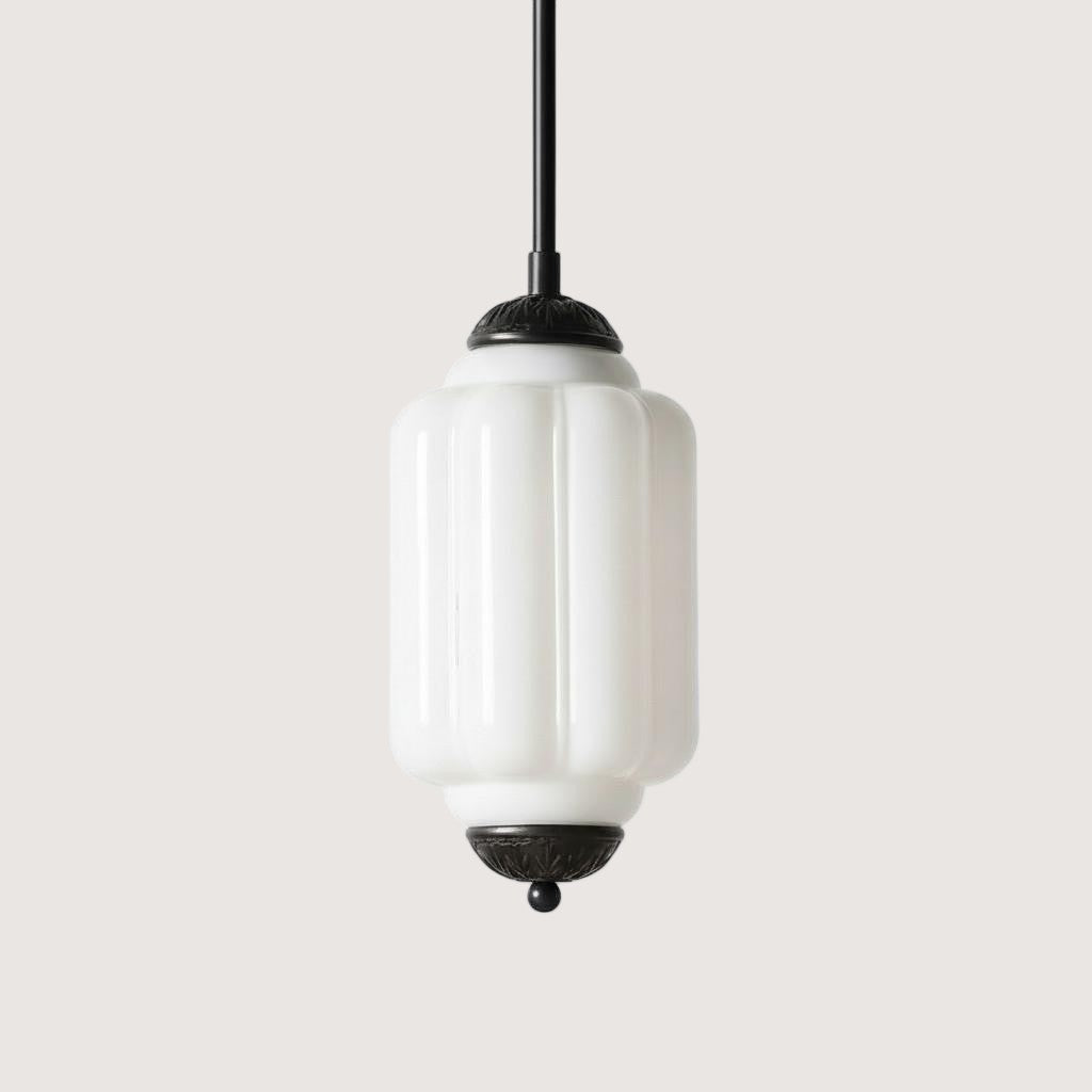 Eloise Petite Pendant Light - Vintage Milk Glass Lamp