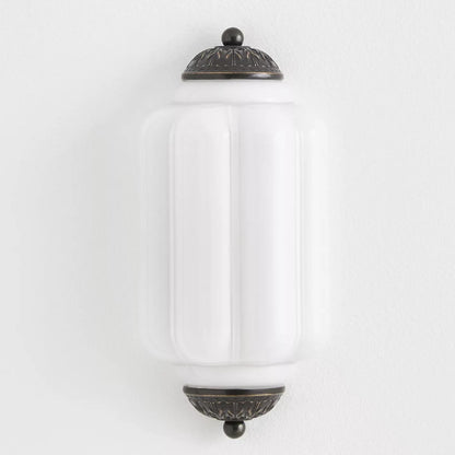 Eloise Flush Mount Wall Sconce - Retro Milk Glass Sconce