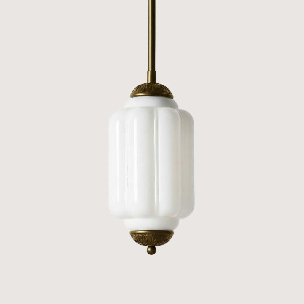 Eloise Petite Pendant Light - Vintage Milk Glass Lamp