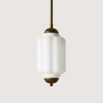 Eloise Petite Pendant Light - Vintage Milk Glass Lamp