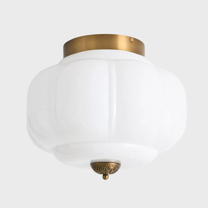 Eloise Milk Glass Ceiling Light - Vintage Flush Mount Ceiling Light