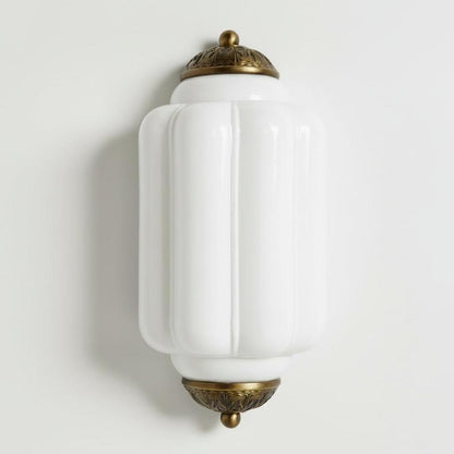 Eloise Flush Mount Wall Sconce - Retro Milk Glass Sconce
