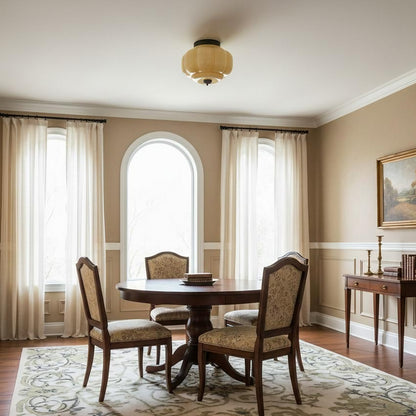 Eloise Milk Glass Ceiling Light - Vintage Flush Mount Ceiling Light