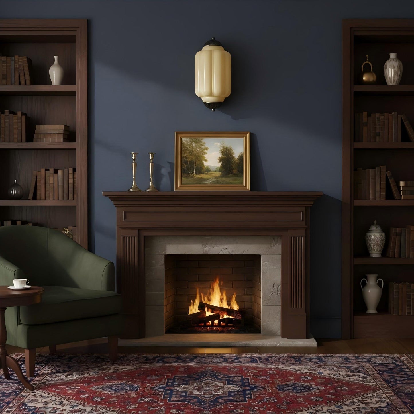 Eloise Flush Mount Wall Sconce - Retro Milk Glass Sconce