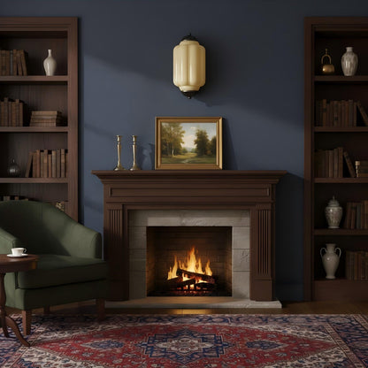 Eloise Flush Mount Wall Sconce - Retro Milk Glass Sconce