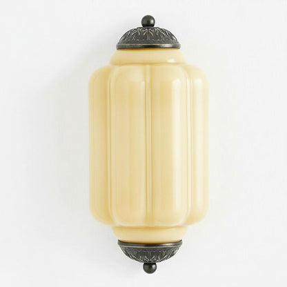 Eloise Flush Mount Wall Sconce - Retro Milk Glass Sconce