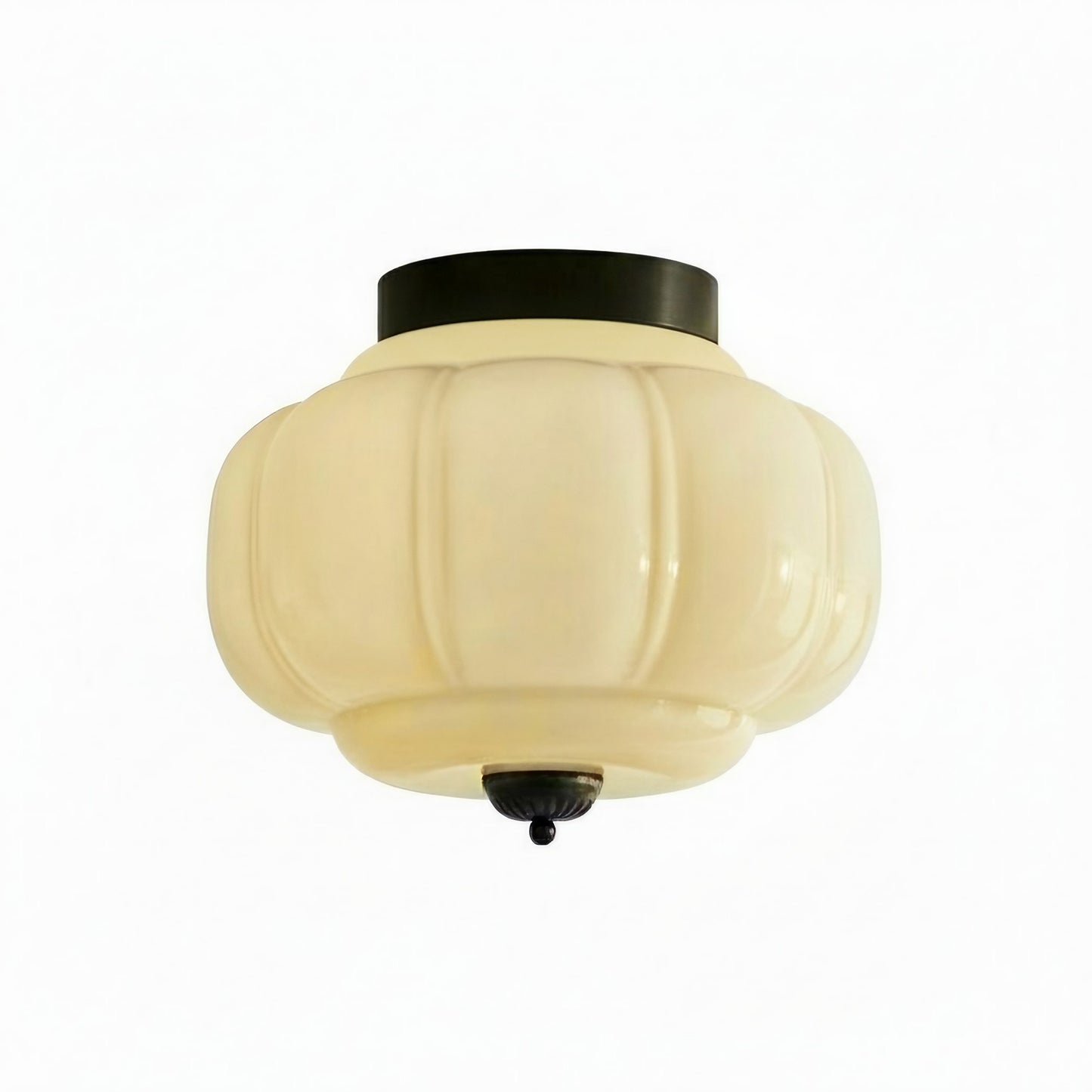 Eloise Milk Glass Ceiling Light - Vintage Flush Mount Ceiling Light