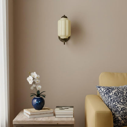 Eloise Glass Sconce - Vintage Milk Glass Wall Lamp