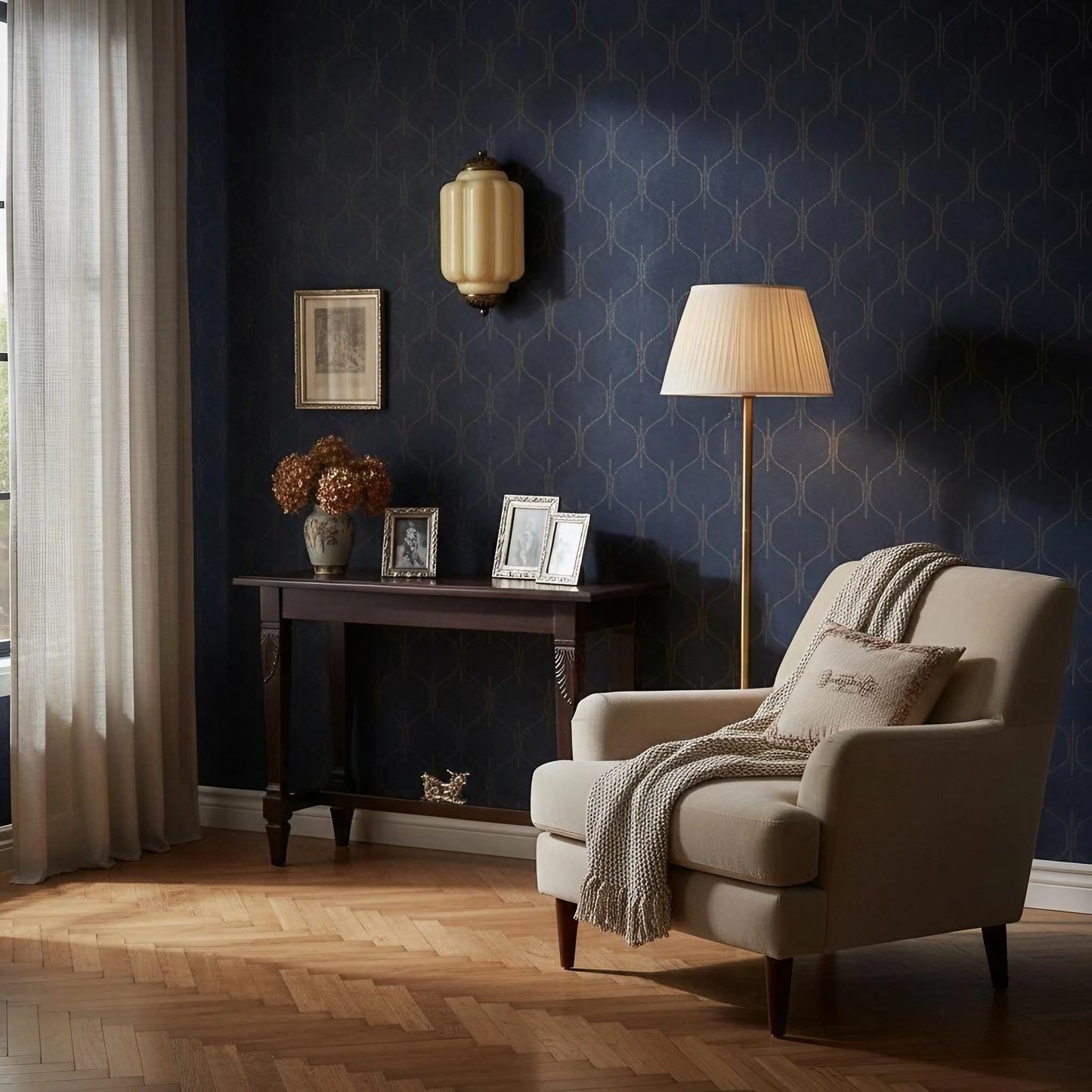 Eloise Flush Mount Wall Sconce - Retro Milk Glass Sconce