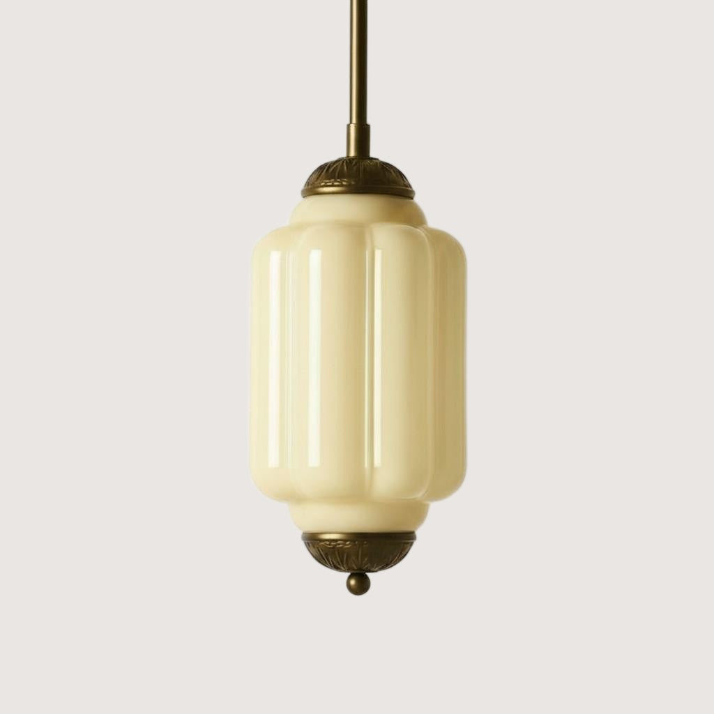 Eloise Petite Pendant Light - Vintage Milk Glass Lamp