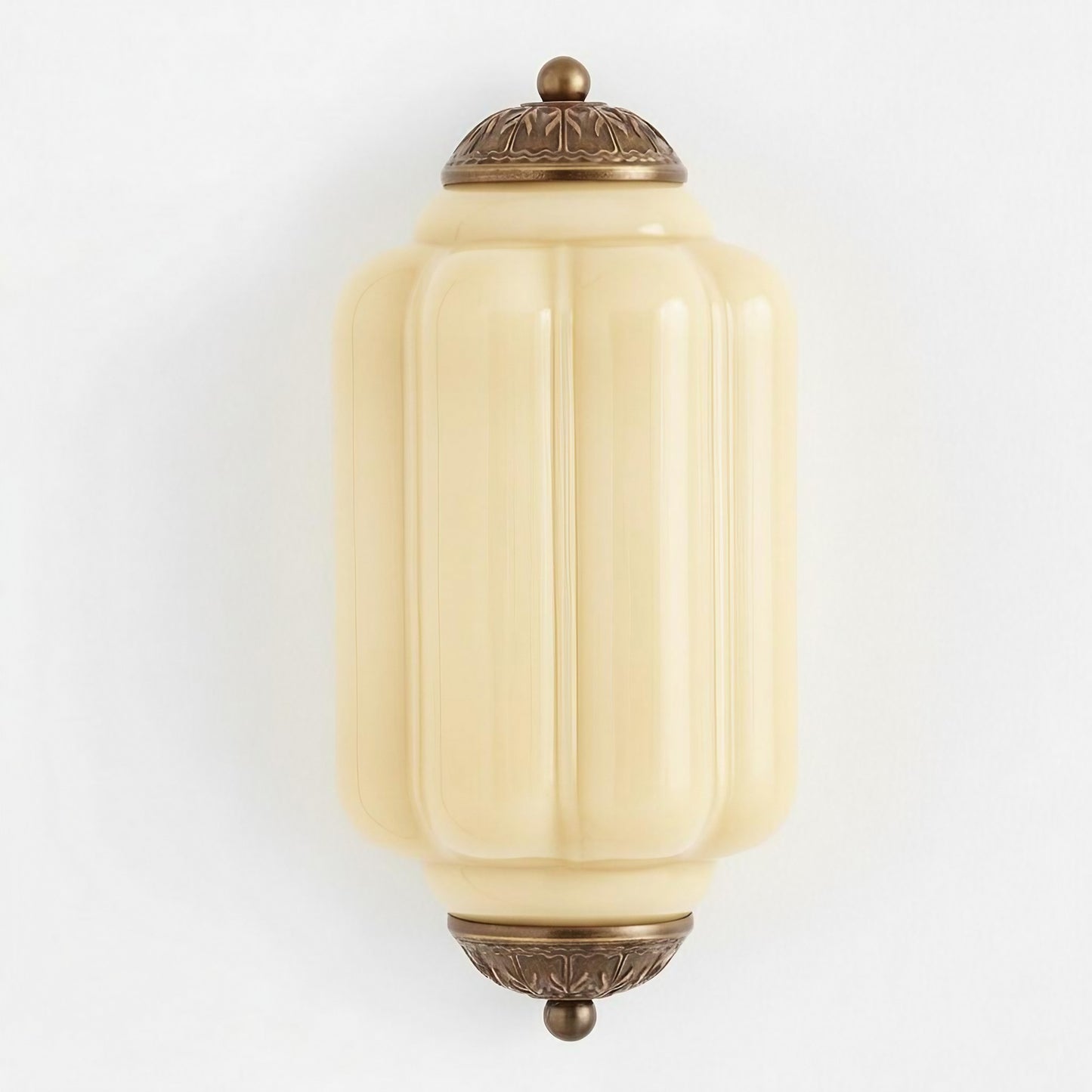 Eloise Flush Mount Wall Sconce - Retro Milk Glass Sconce