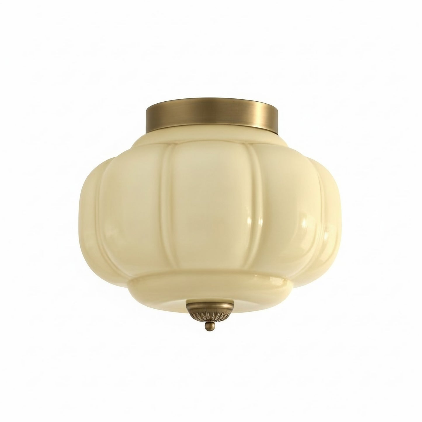 Eloise Milk Glass Ceiling Light - Vintage Flush Mount Ceiling Light