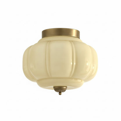 Eloise Milk Glass Ceiling Light - Vintage Flush Mount Ceiling Light
